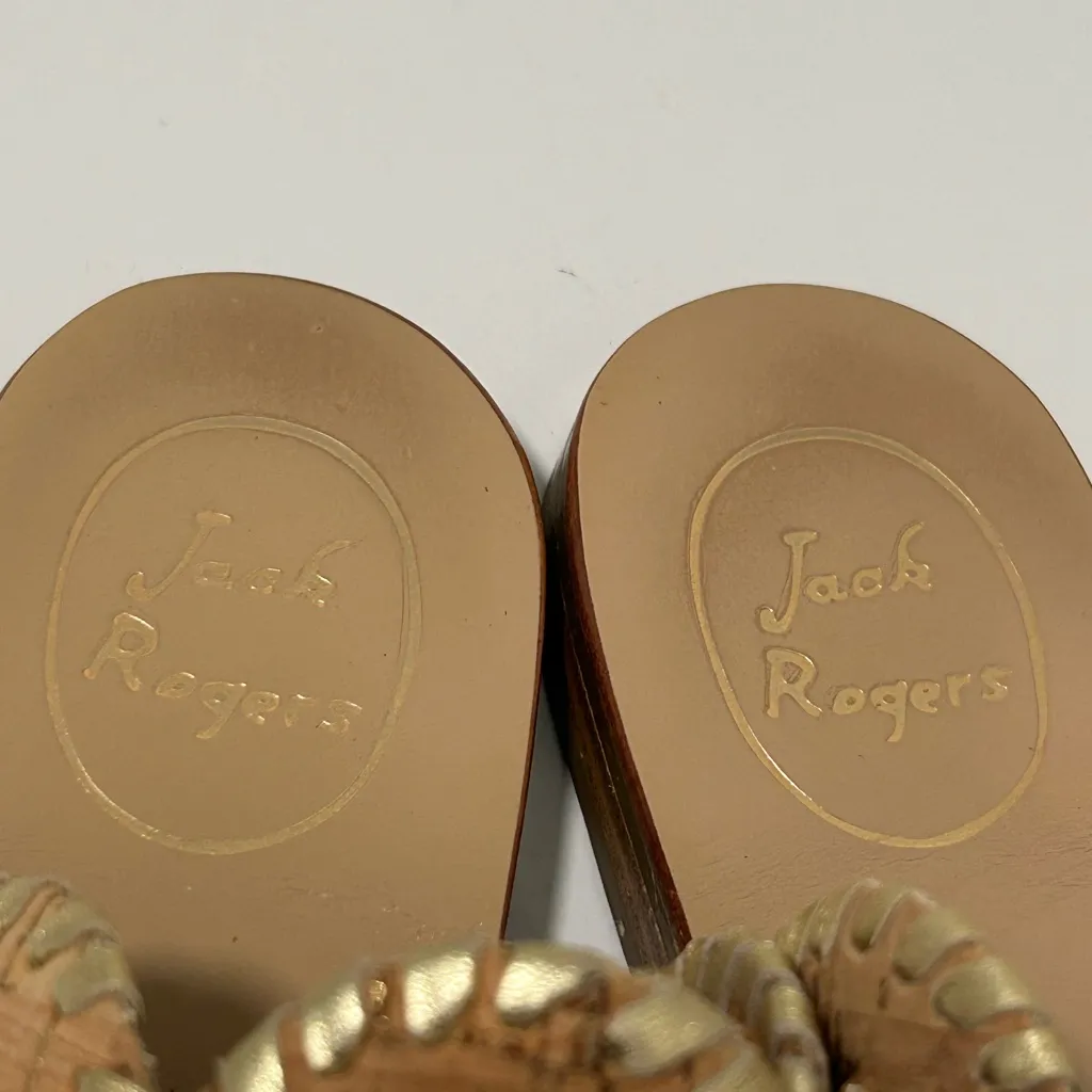 Jack Rogers Sandals Gold Cork Size 6.5 - Image 7