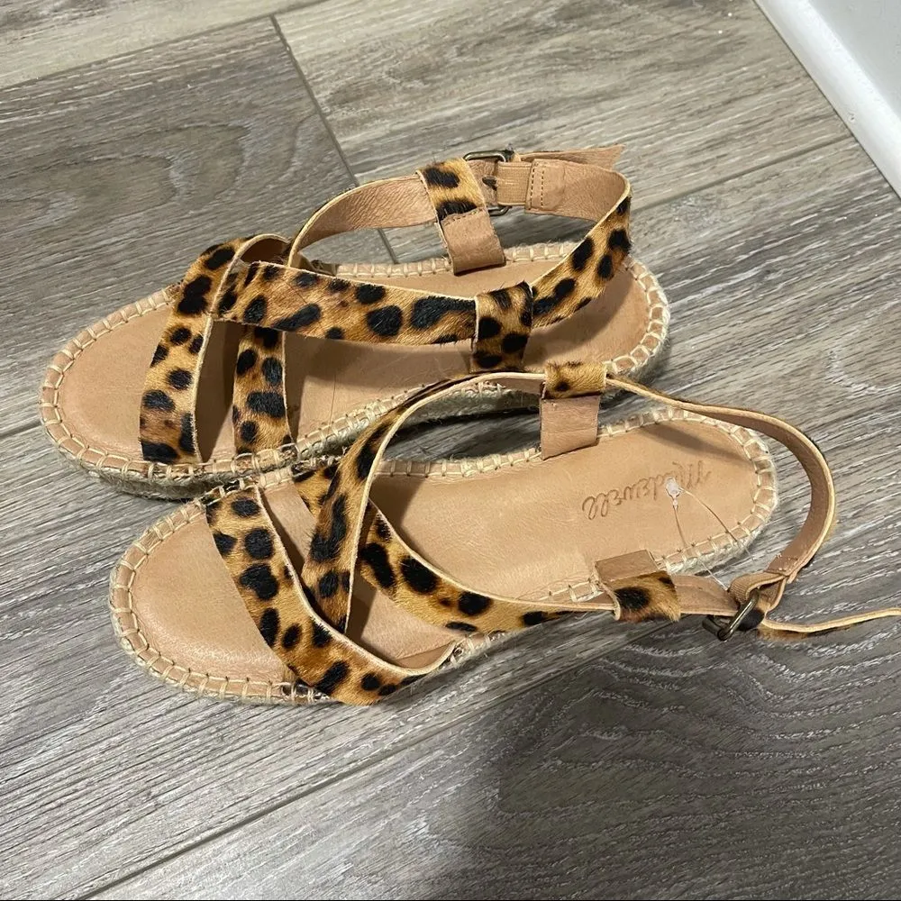 Madewell  leopard print platform espadrille sandals‎ - Image 5