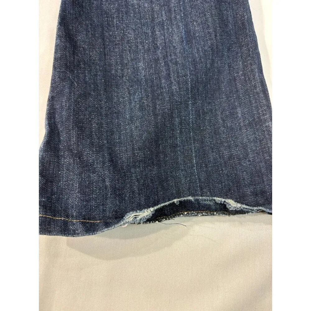 7 For All Mankind Bootcut Jeans Womens 28 "A"  Pocket Dark Wash Denim Made USA * - Image 10