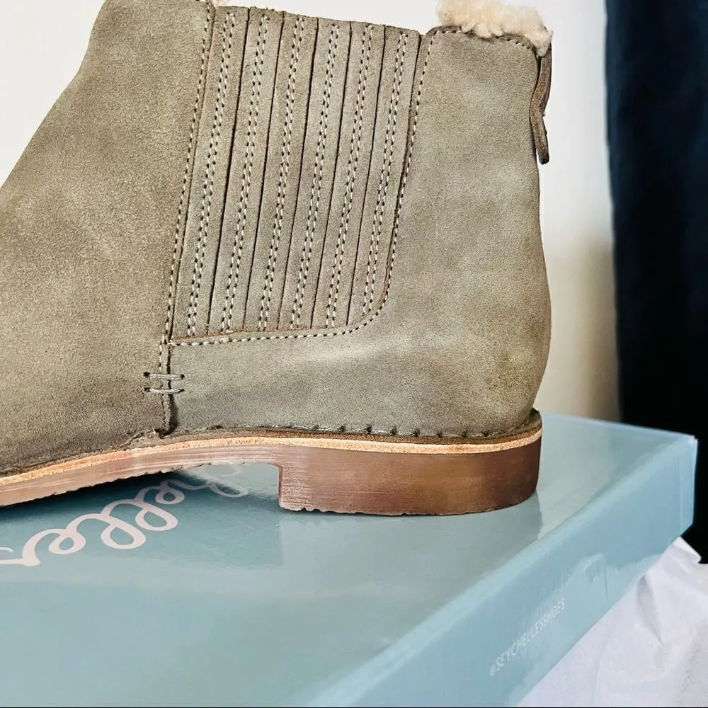SEYCHELLES Pool Cozy Suede Fur Bootie, Ankle Bootie, Tan/Brown, Size 10, NWT - Image 6