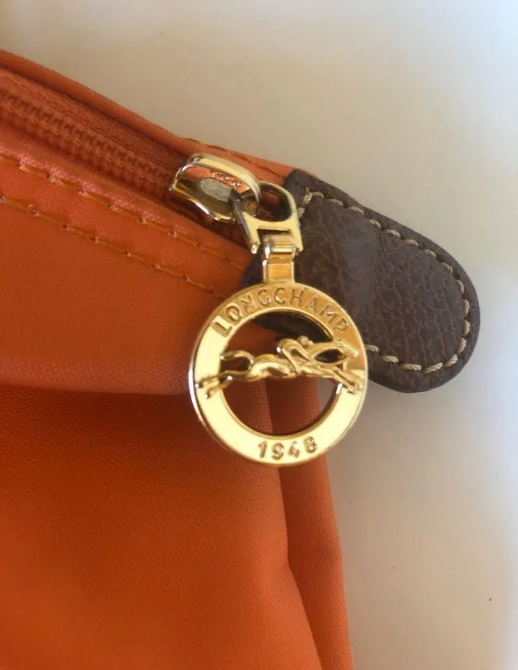 Longchamp Small Orange  Le Pliage Tote  - Image 10
