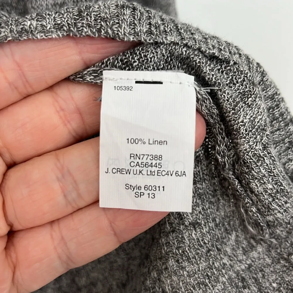 Madewell  XS Gray Lightweight Linen Long Sleeve Sweater - Image 6