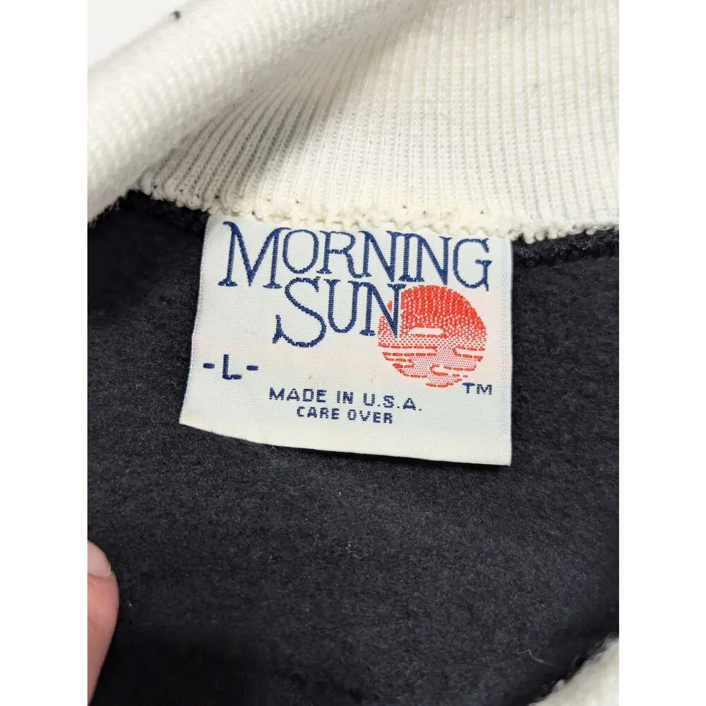 Vintage 80s Lady Luck Casino Dice Sweatshirt Pullover Colorful Grannycore Vegas Black Size L - Image 5