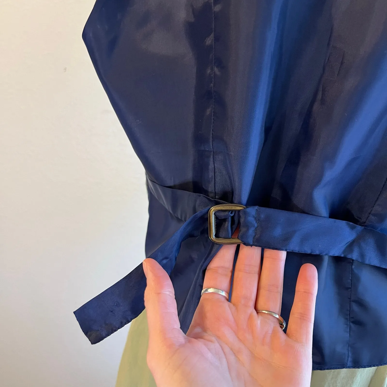 Vintage 90s Blue & Green Plaid Print Button Front Vest Top Size Large USA - Image 5