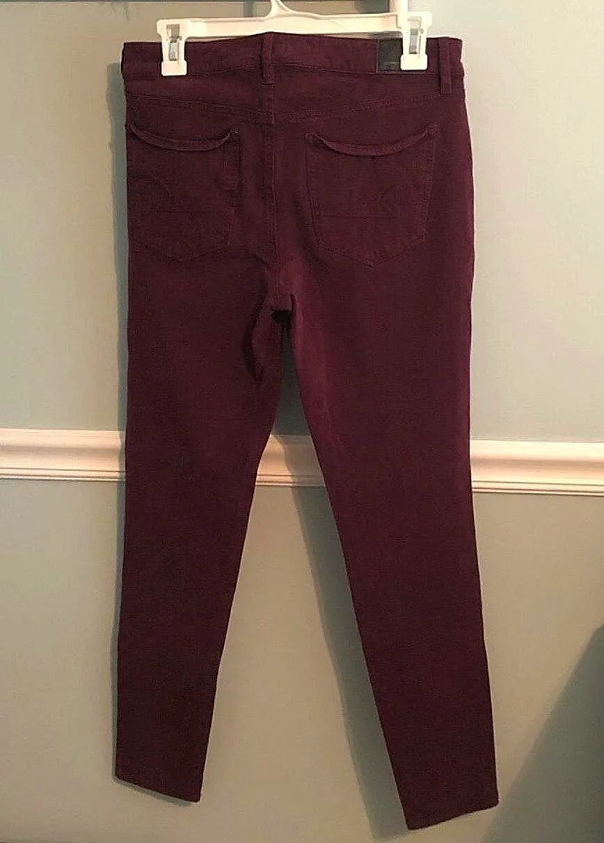 AEO Burgundy Jeggings  - Image 2