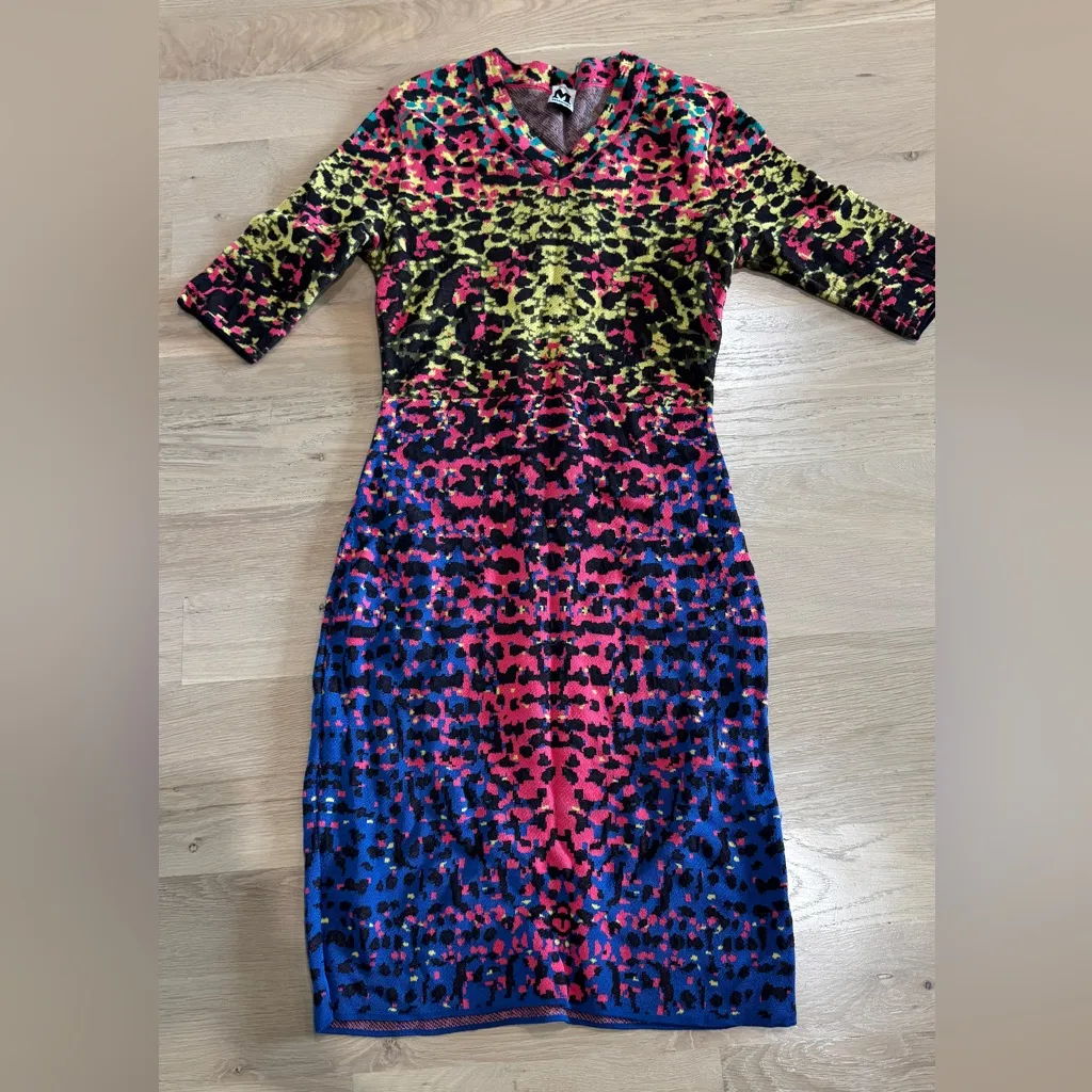 Missoni Rainbow Lizard Print Pencil Knit Dress size 10 - Image 11