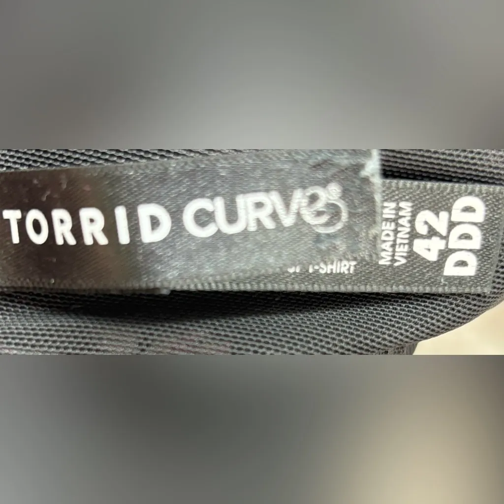 Torrid Curve 42DDD Underwire Padded Floral Black Bra - Image 6