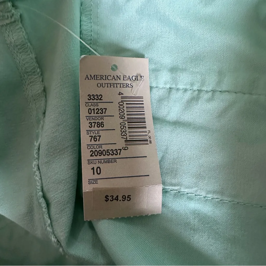 American Eagle  Mint Green Midi Stretch Chino Shorts - Image 12