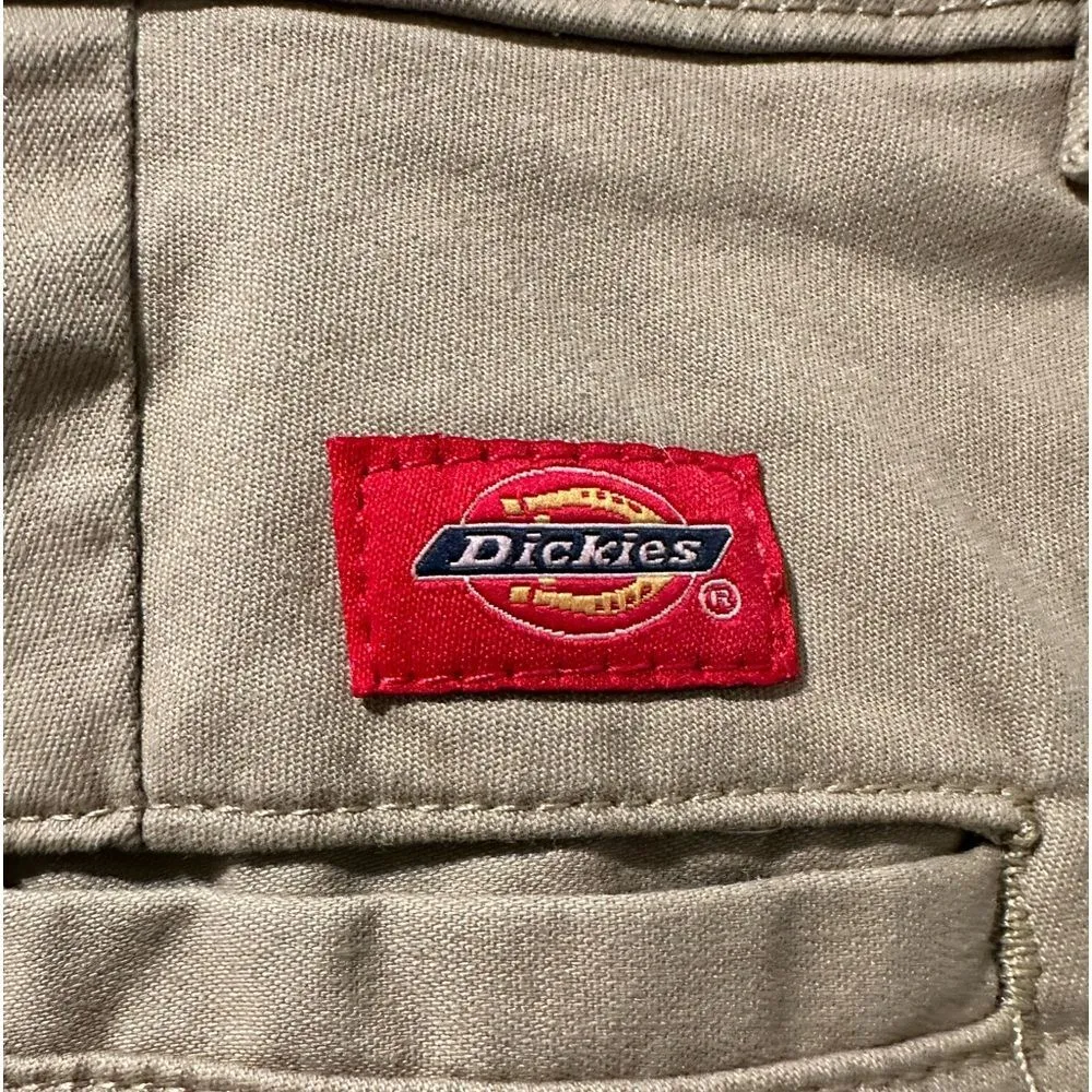 Dickies Women's Flat Front Stretch Relaxed Cotton Blend Pants Size 8 Long - Image 9