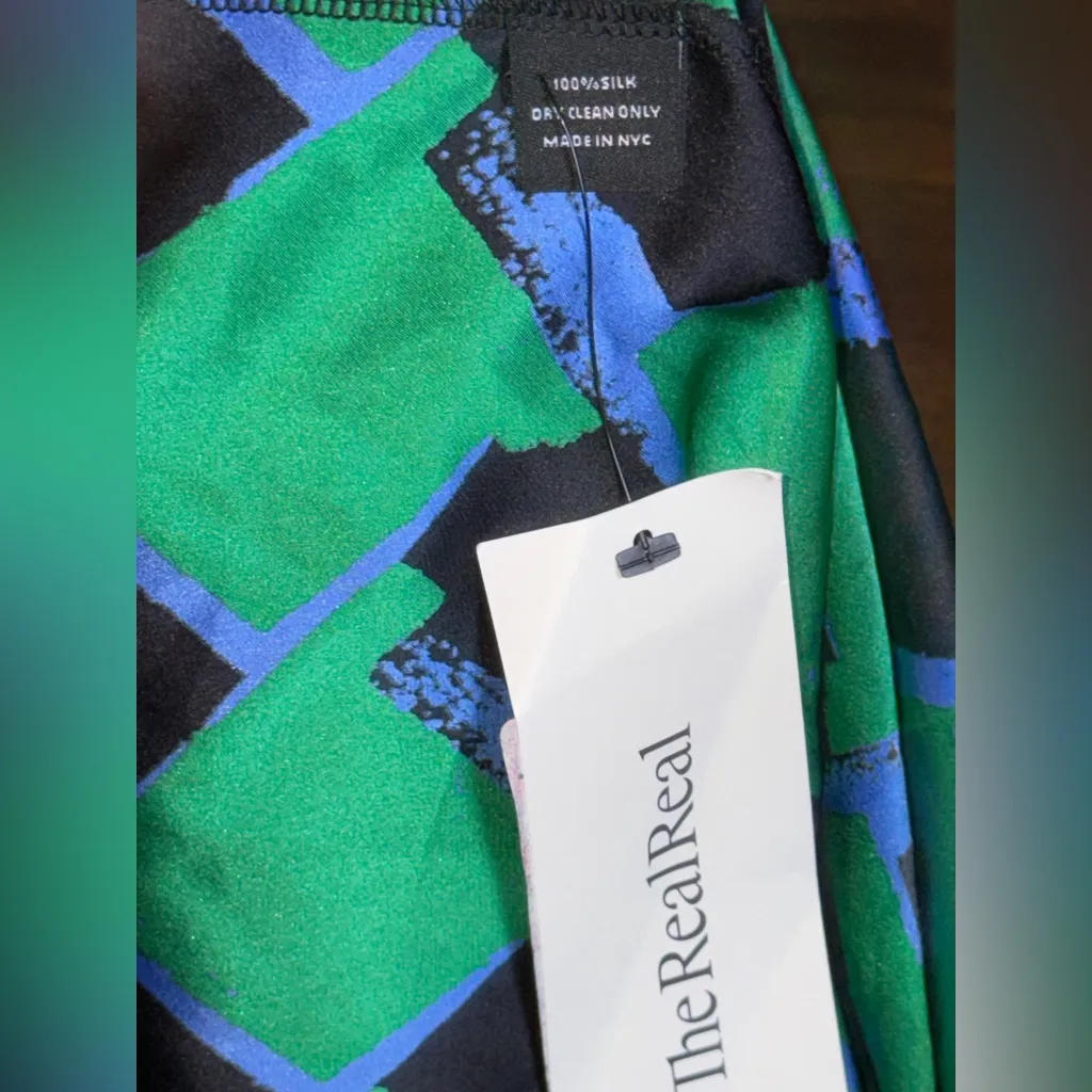 Alice & Trixie Geometric Print Silk Tank Top - Image 4