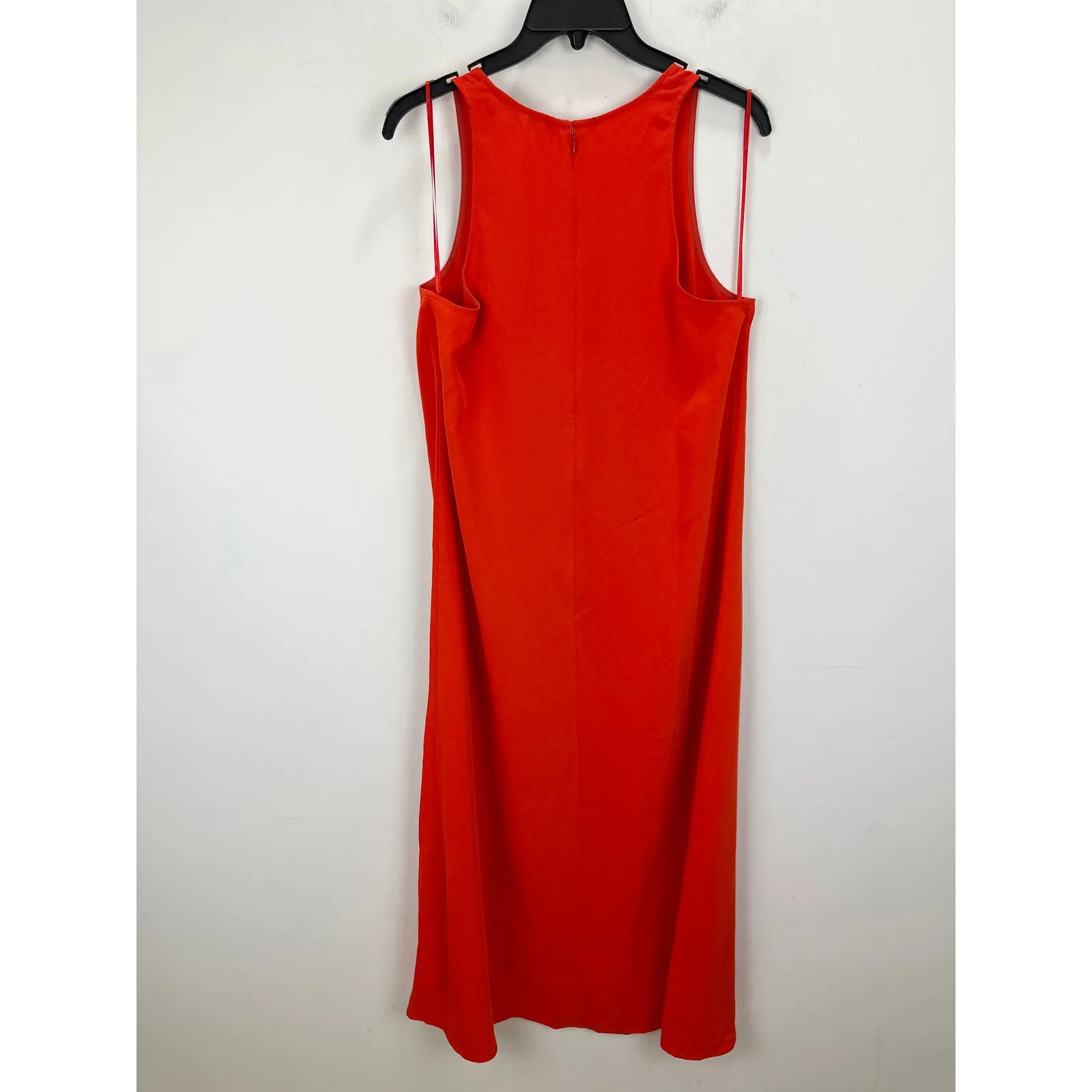 Madewell Sleeveless Scoopneck Midi Dress Bright Flame Red Minimalist Medium NWT - Image 13