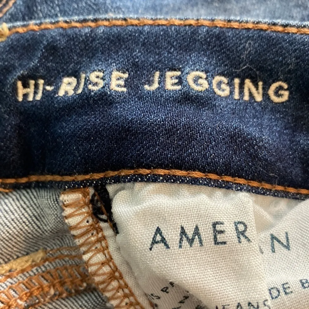 American Eagle Size 0 Teen Girl Ripped Super Stretch Hi-Rise Jeggings Jeans - Image 6