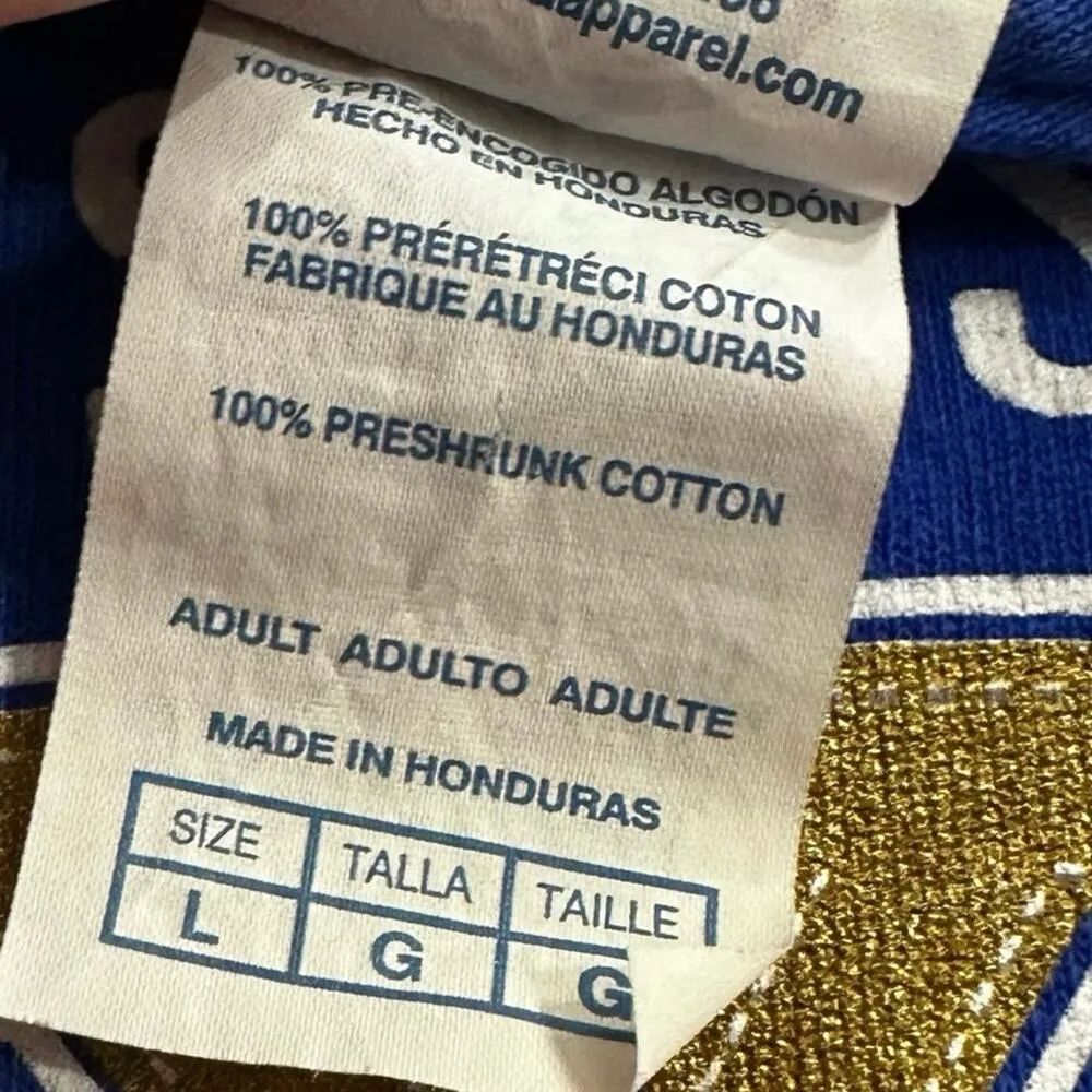 Kansas City Royals T Shirt Adult L World Series 2015 Blue Gold Short Sleeve - Image 5