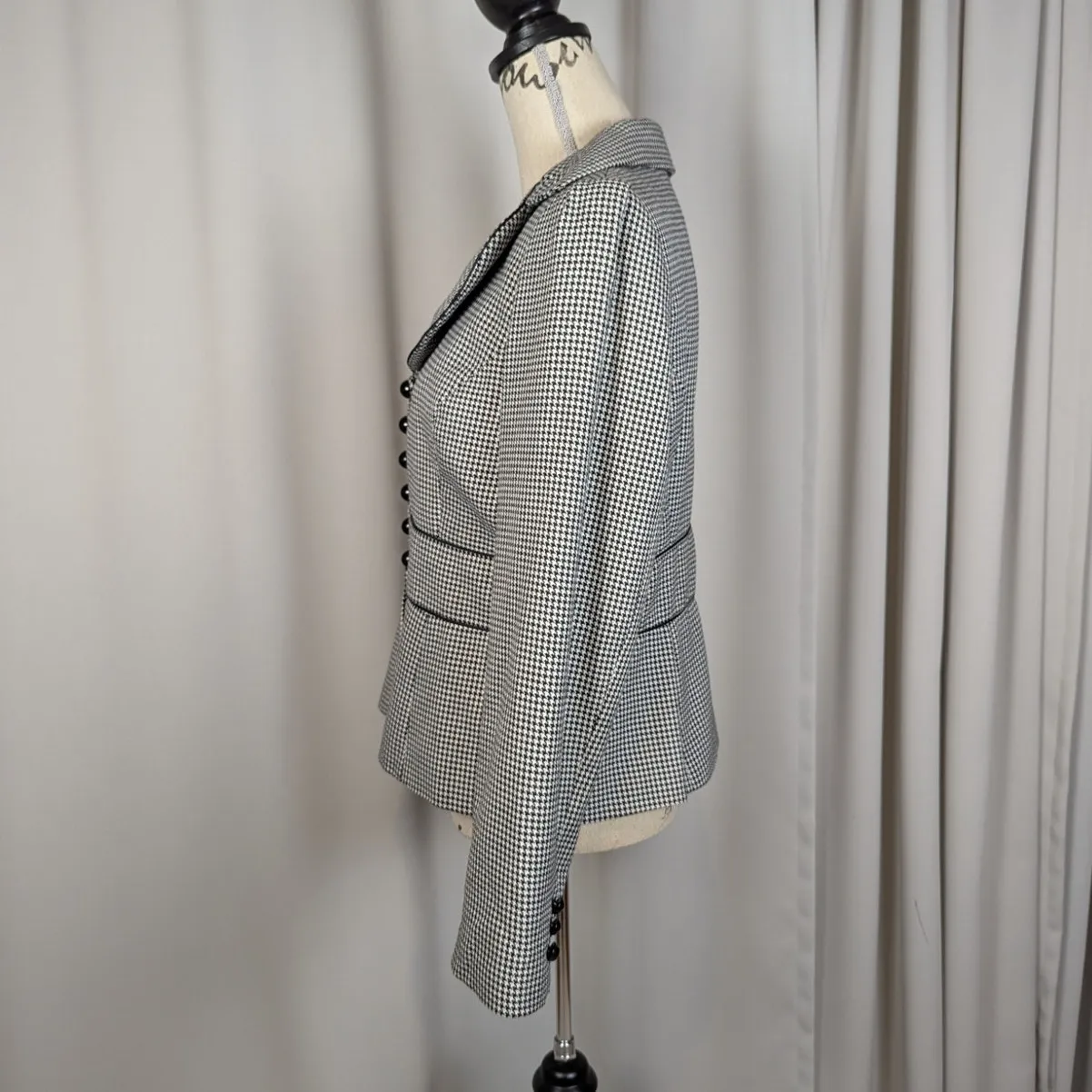 Nine West Houndstooth Blazer Women’s 14P Vintage Office Chic - Image 15