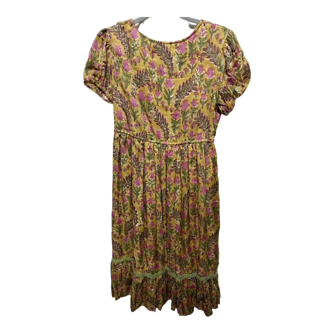 Clara the Label Boho Mustard Yellow Floral Maxi Dress Size XS NWT Cottages Core - Image 4