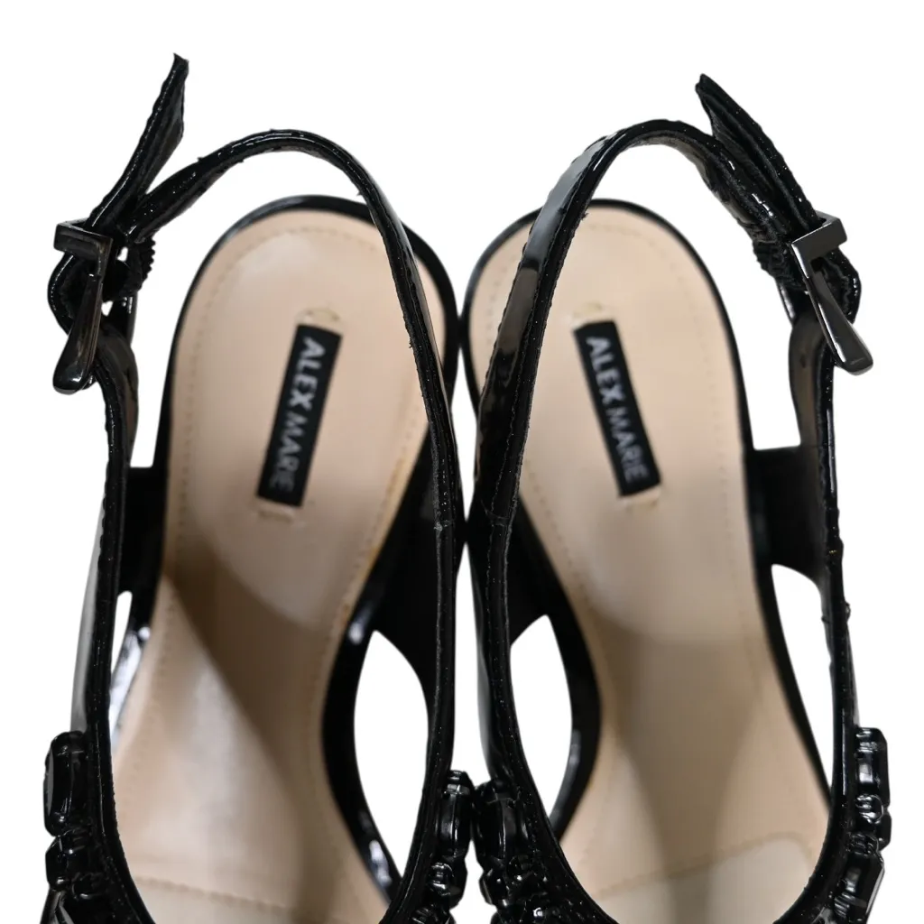 Alex Marie Women's 9 Black Enyah Leather Sandal NEW - Image 8