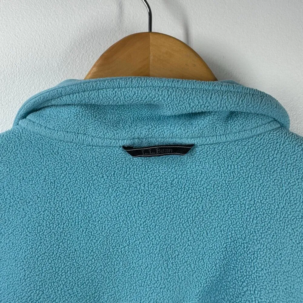 L.L.Bean Jacket Women L Blue Fleece Long Sleeve Spring Outdoor Pocket Full Zip - Image 4