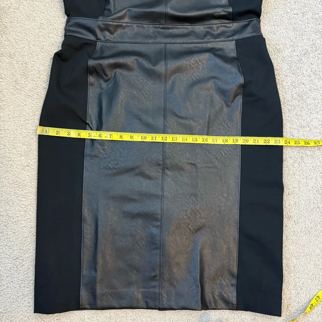 Spanx Leather-Like Combo Sheath Dress Luxe Black 1X - Image 14