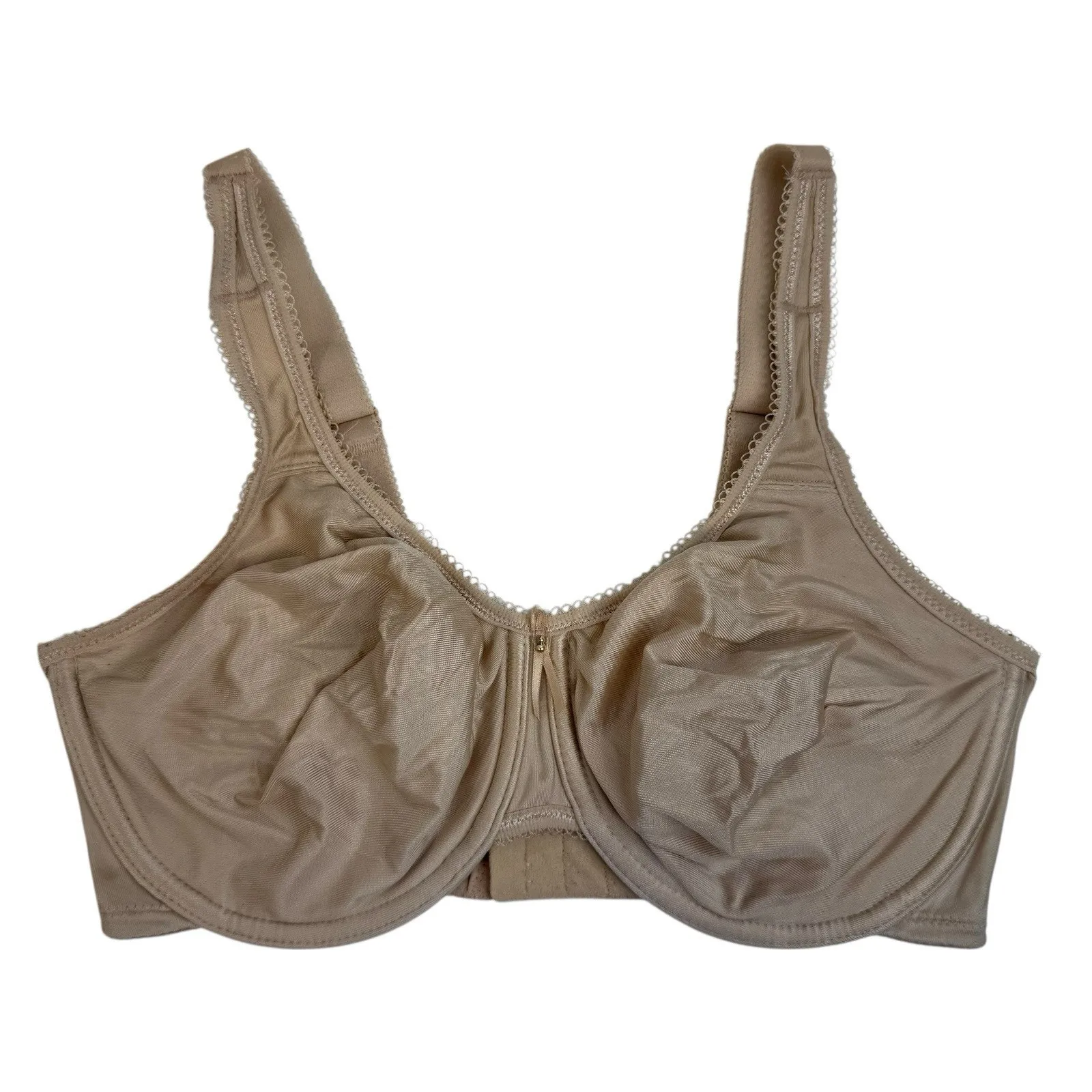 Wacoal 34DD Bra Basic Beauty Full Figure Seamless Underwire Unlined Beige 855192 - Image 2