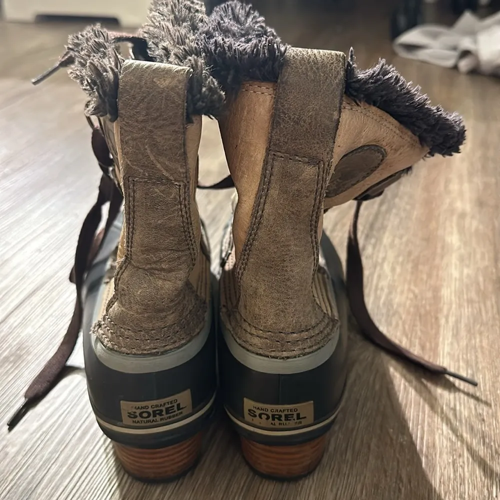 SOREL Women's Slimpack II | Waterproof Winter Boot Tan Black Size 8 - Image 5