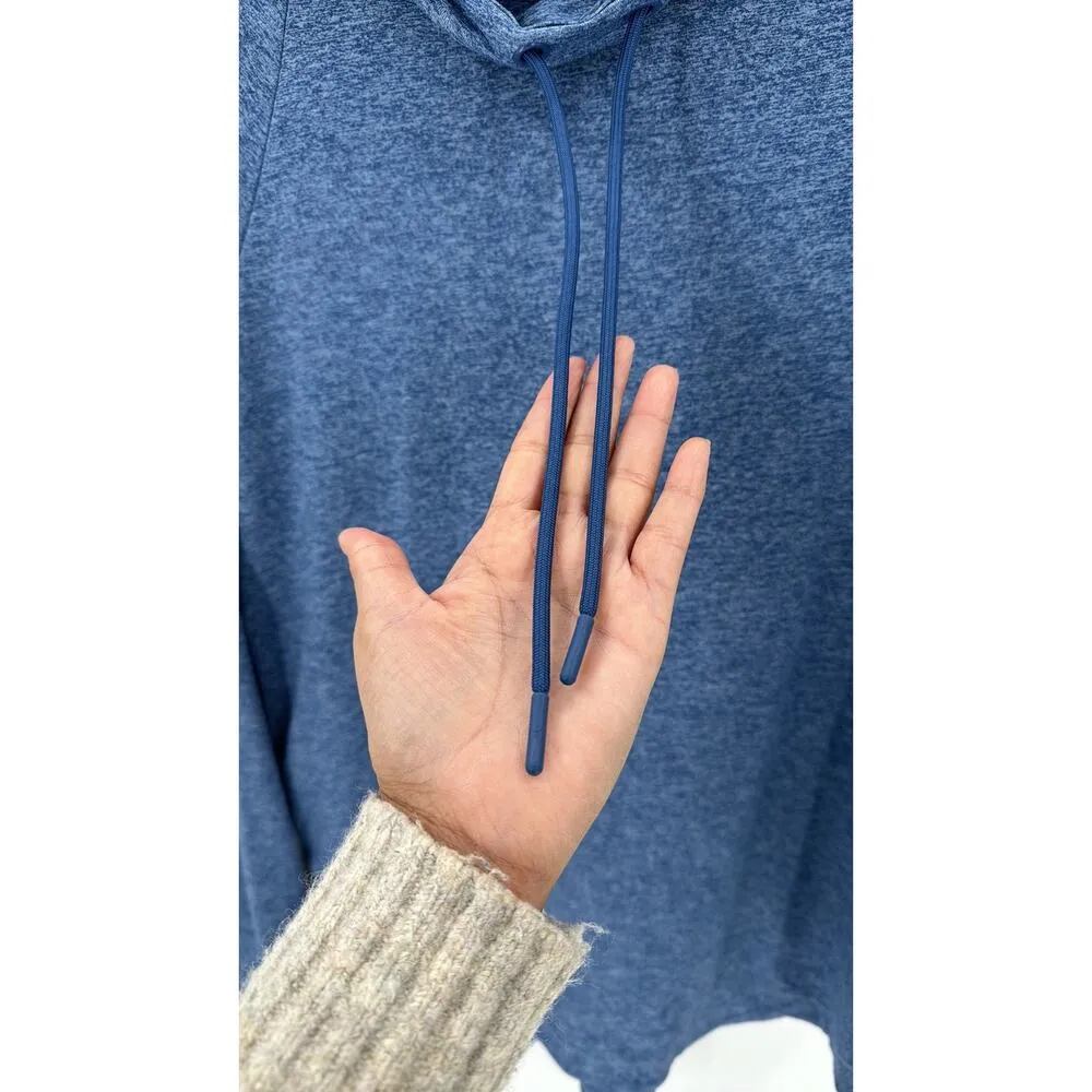 Athleta uptempo Hoodie blue side slit hi lo athletic athleisure size M loose fit - Image 8