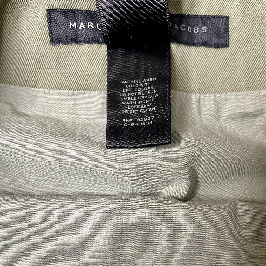 Marc by Marc Jacobs Olive Green Side Zip Canvas Skirt w/ Kangaroo Front Pocket - Image 5