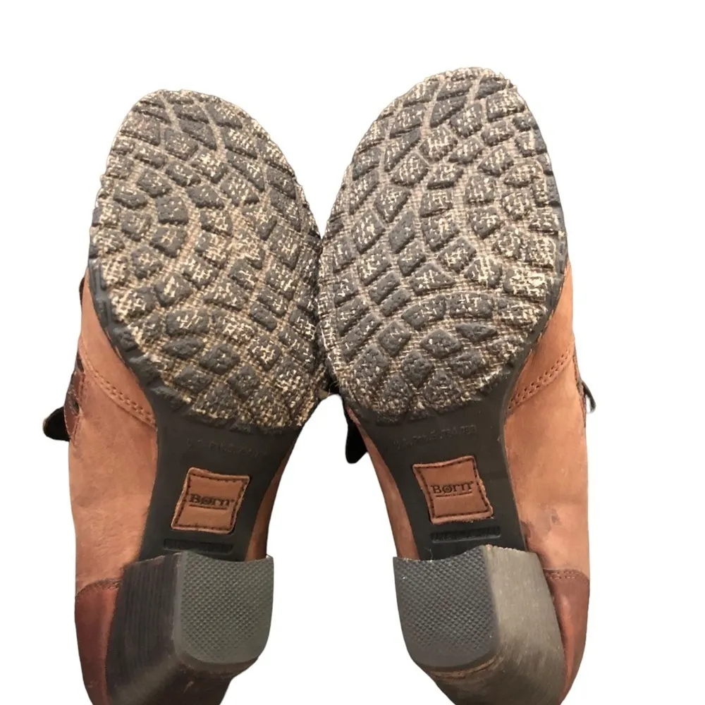 BORN Kiltie Double Mary Jane Brogue Western Leather Round Toe Pump Sz 8 M W61637 - Image 7