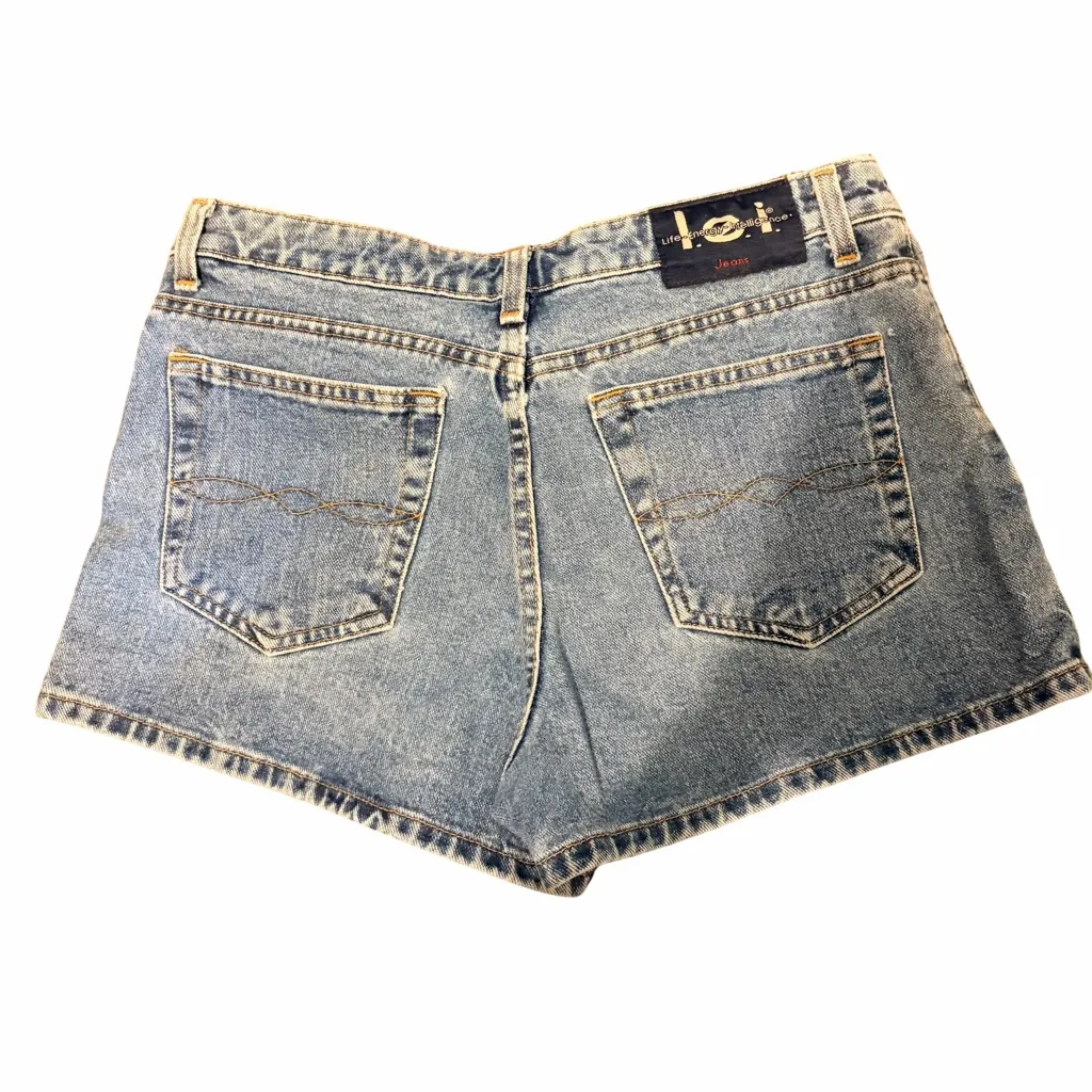 Y2K 90’s LEI Size 11 Denim Jean Shorts Blue - Image 2