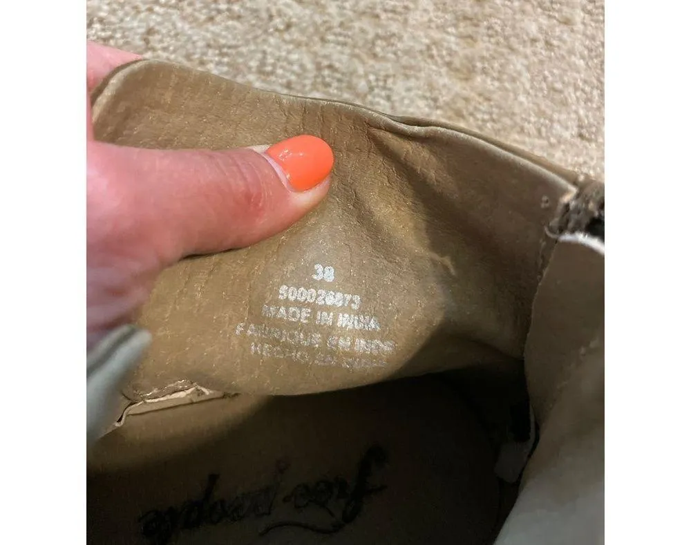 Free People Brown Leather Chelsea Ankle Booties 38 - Image 8