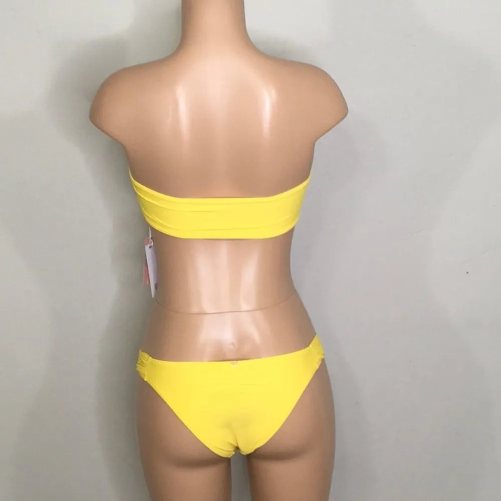 PILYQ gold lace bikini. NO STRAPS. Retails $192. Medium - Image 5
