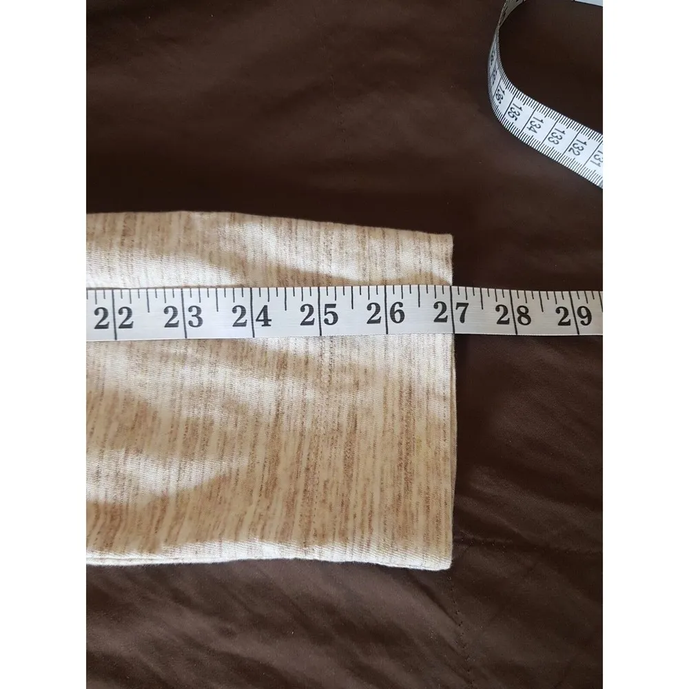 Isaac mizrahi Live Womens Blouse Size Small Beige Long Sleeve Button Space Dyed - Image 12