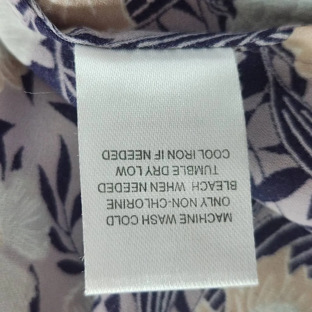 Daniel Rainn Purple Floral Blouse Size Small Purple and Gray 3/4 Sleeve Top - Image 9