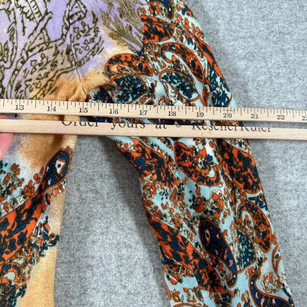 Vintage Y2K Newport News Womens Top Sweater Medium Floral Scoop Neck Sequin - Image 4