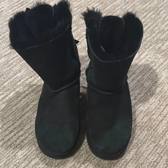 UGG  Black Shearling Boots - Image 2