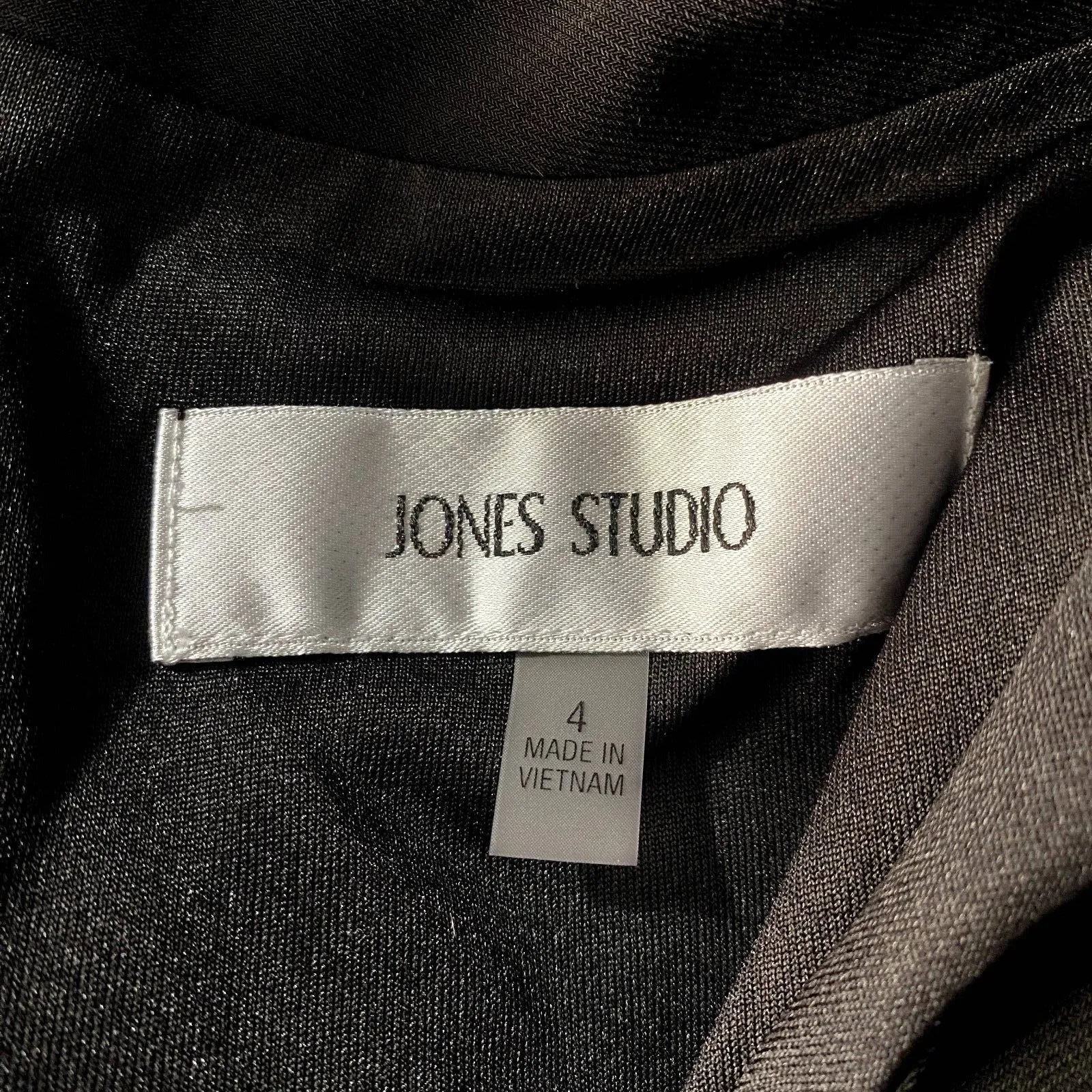 Jones Studio Twist Neck Little Black Dress Classic LBD‎ Fit & Flare Size 4 - Image 7