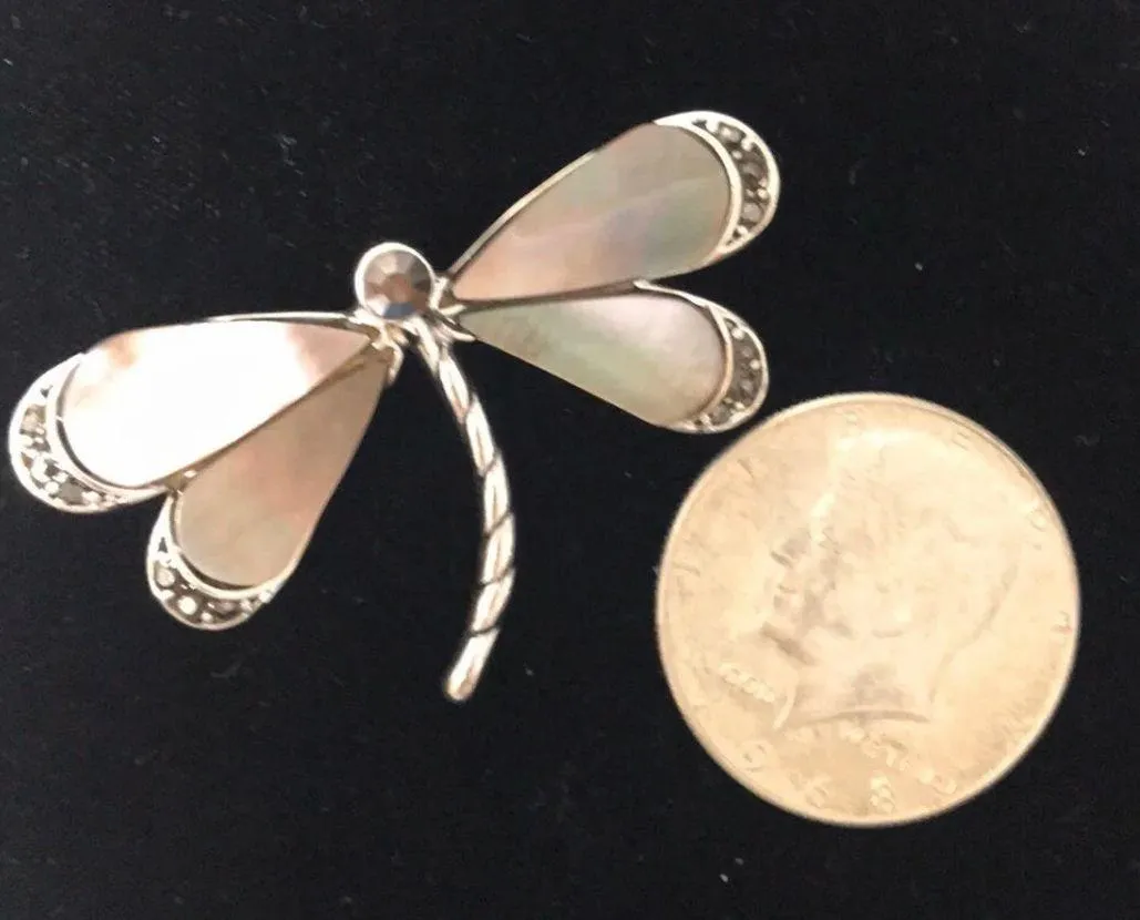 Mother Of Pearl Brooch NWOT Silver - Image 3