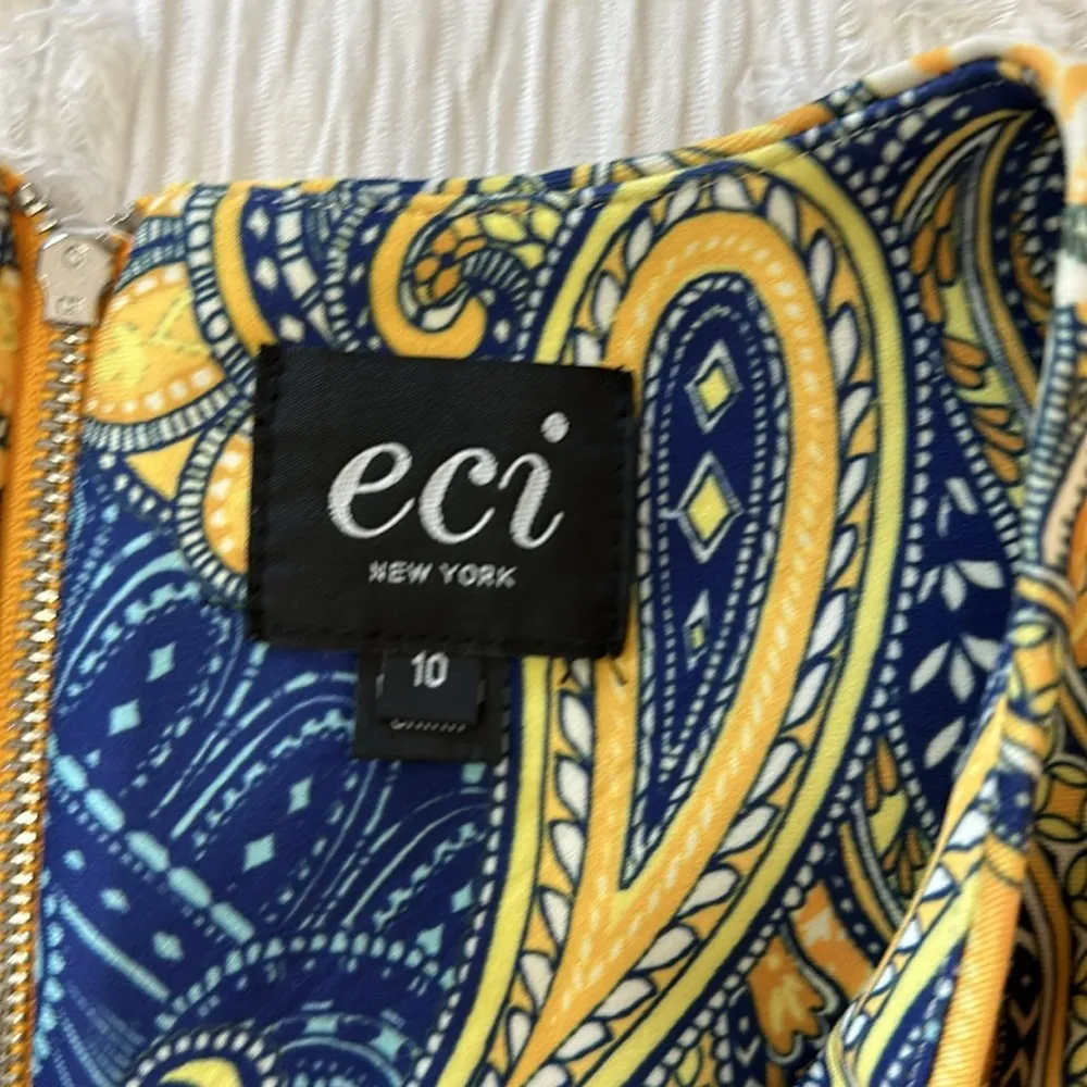 Eci Paisley Pencil Dress - Image 10