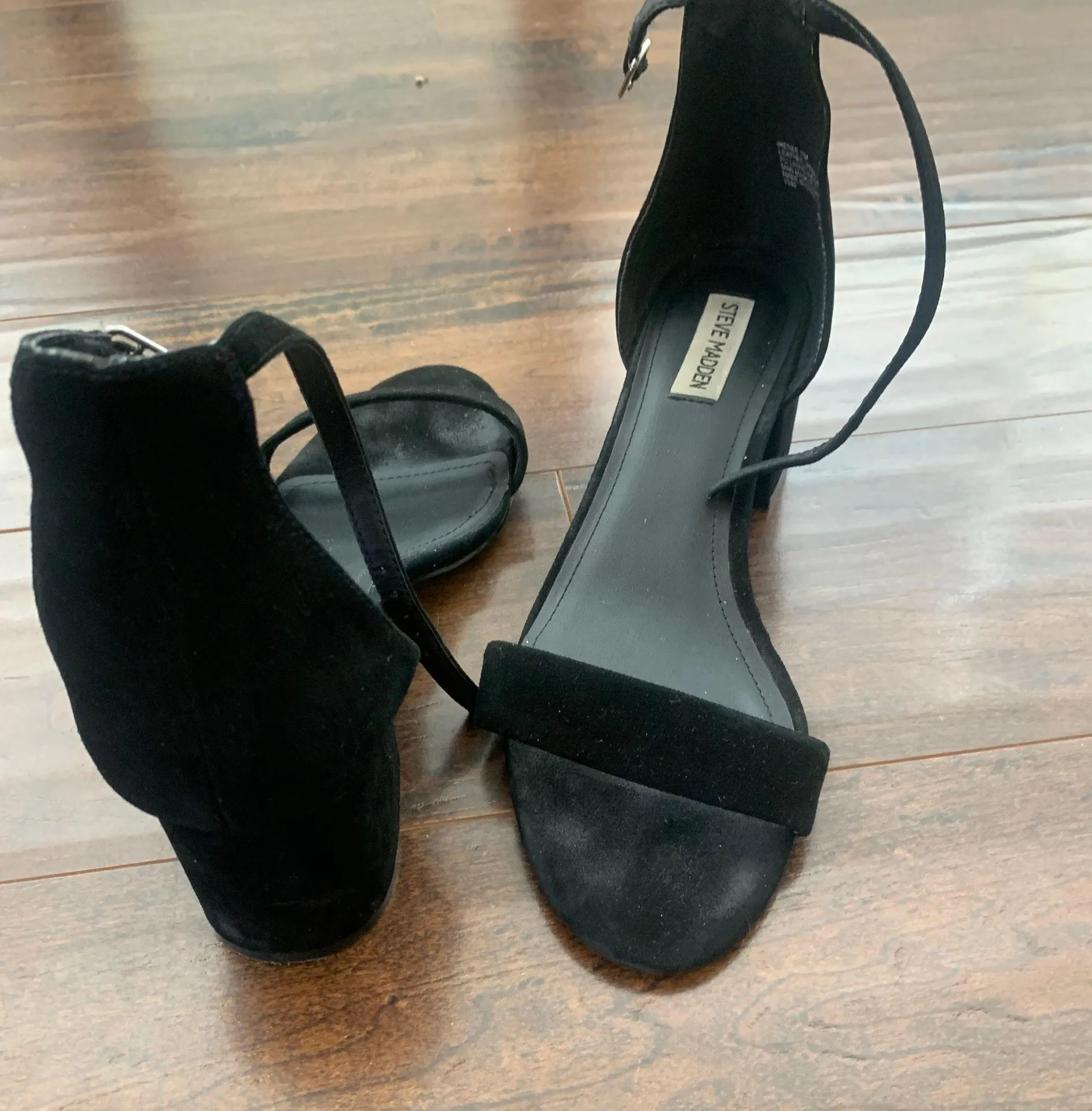 Suede Black Heels - Image 2