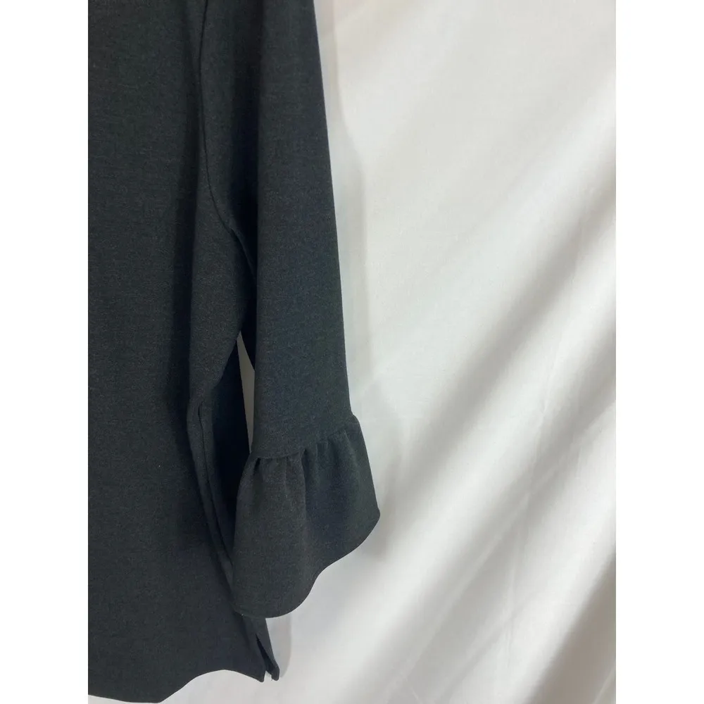 Halogen Bell Sleeve Long Sleeve Tunic Black Size Medium - Image 2