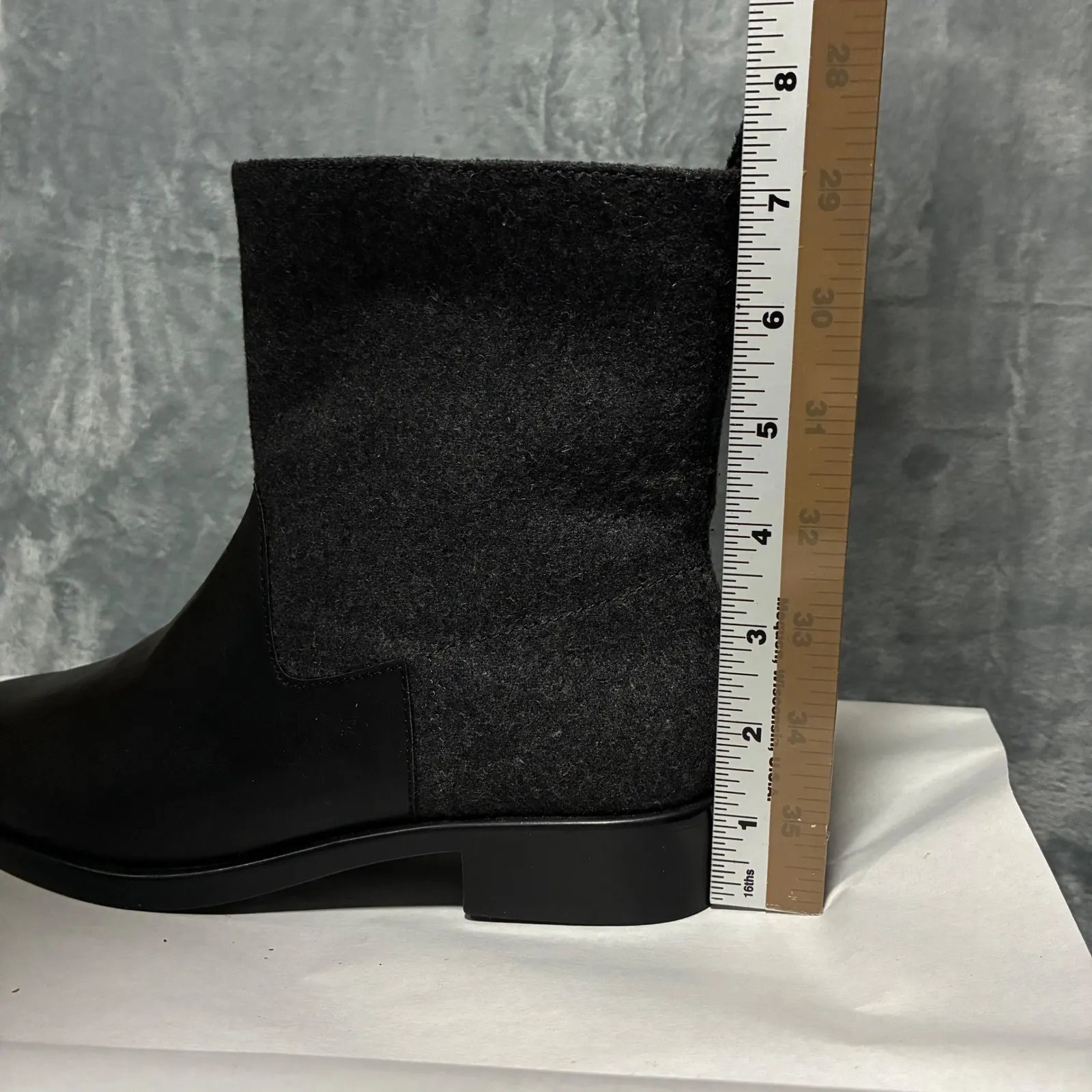 Aerosoles Make A Wish Ankle Boots Black Faux Leather Women 7W - Image 9