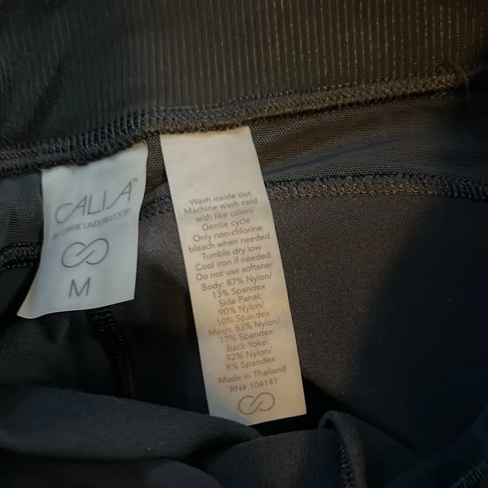 Calia Leggings with cuffed ankles 28” Color Black Size M 14” Waist GUC - Image 9