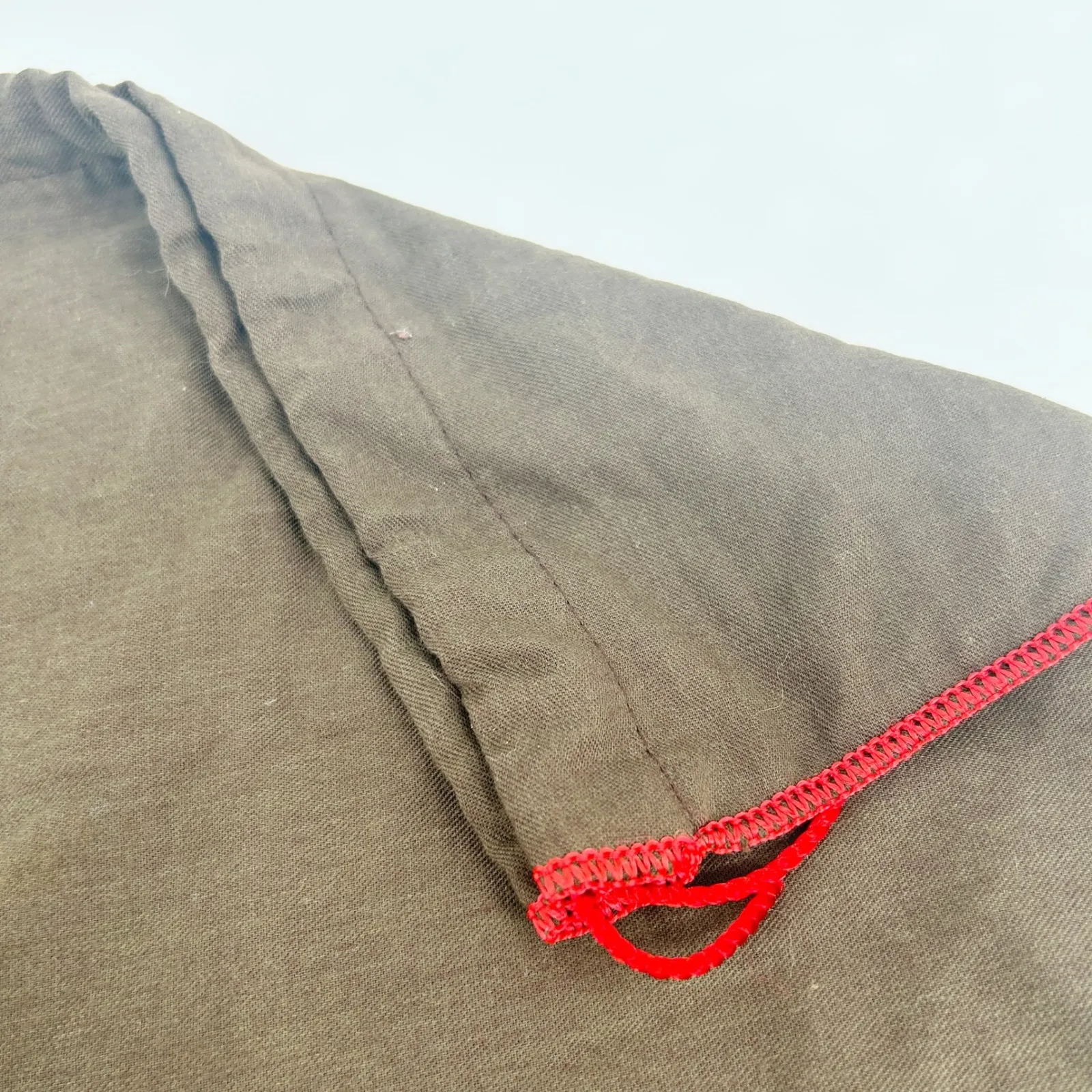 Coach Dust Bag Brown Red Trim Drawstring Pouch Purse Storage 18.5" x 15" - Image 3