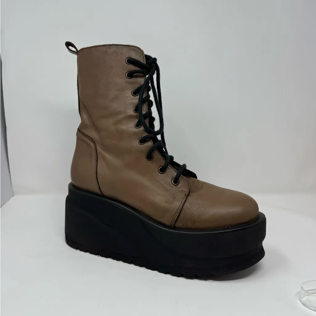 Free People Nella Platform Lace Up Boot Size US 9 - Image 5