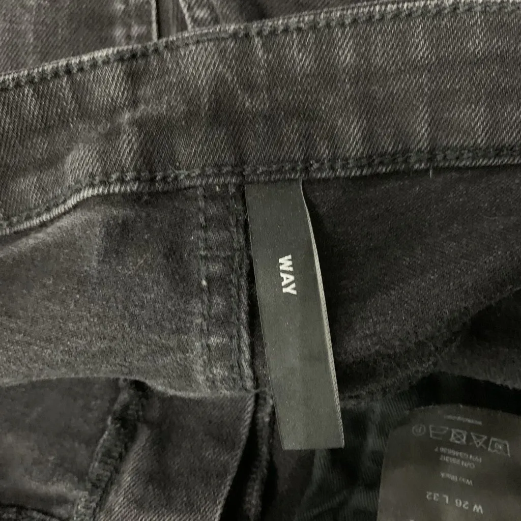 Weekday Skinny Jeans 26x32 Black High Rise Modern Minimalist Streetwear - Image 8