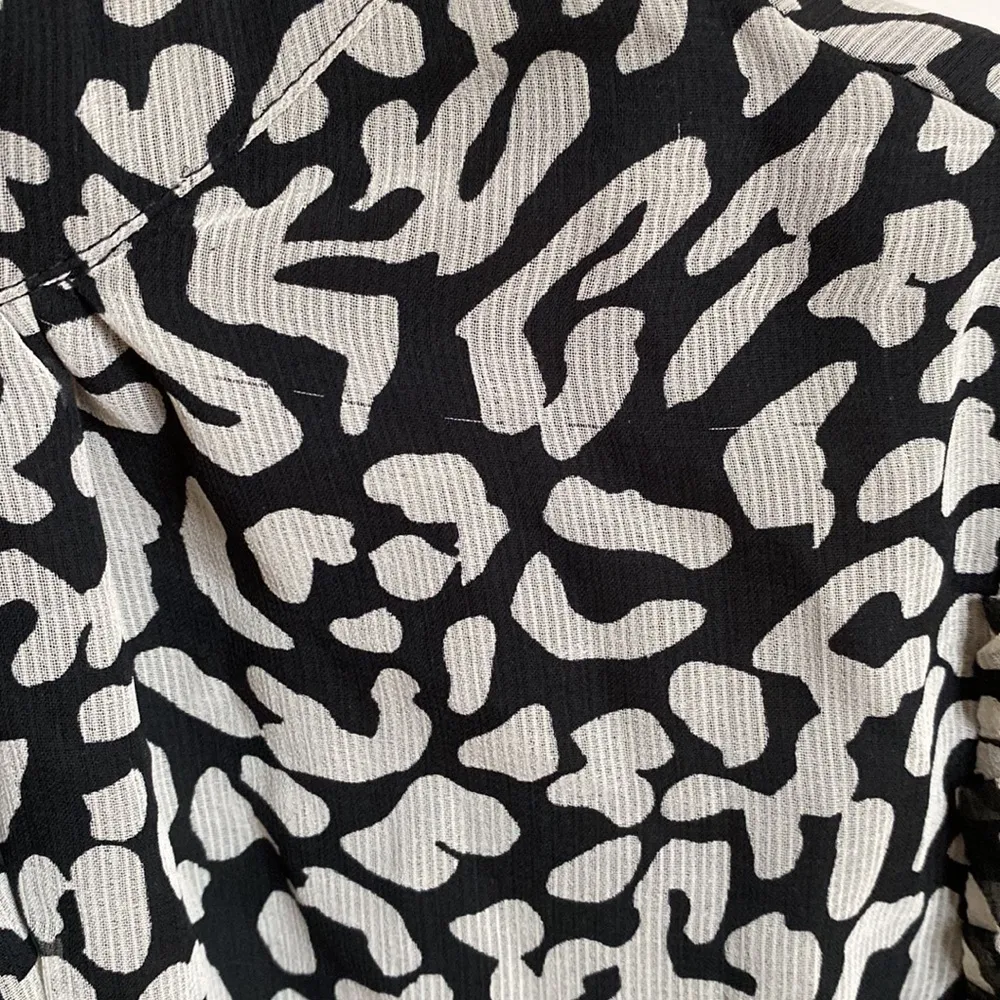 Topshop Animal Print Leopard Cheetah Dress Long Sleeves Ruffle Collared Size 2‎ - Image 9