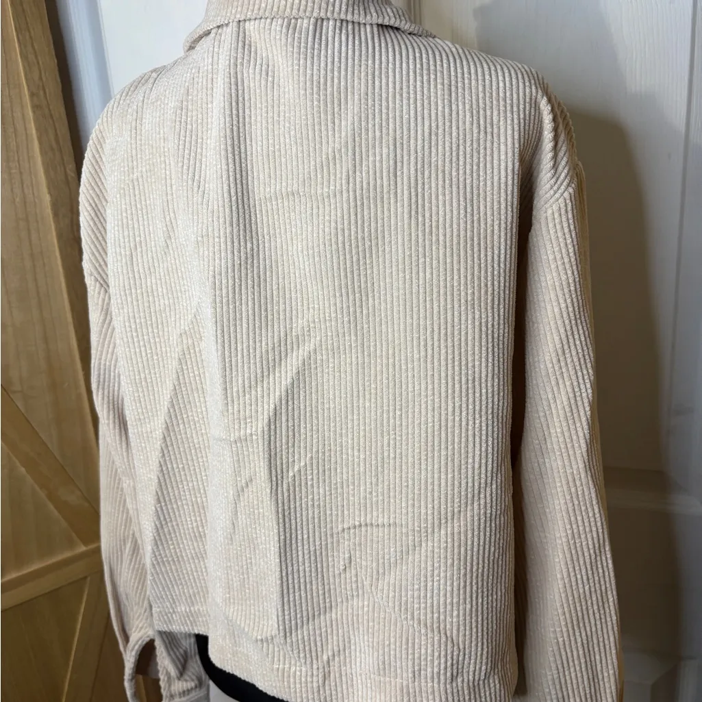 Chic Cream corduroy Jacket Size M - Image 4