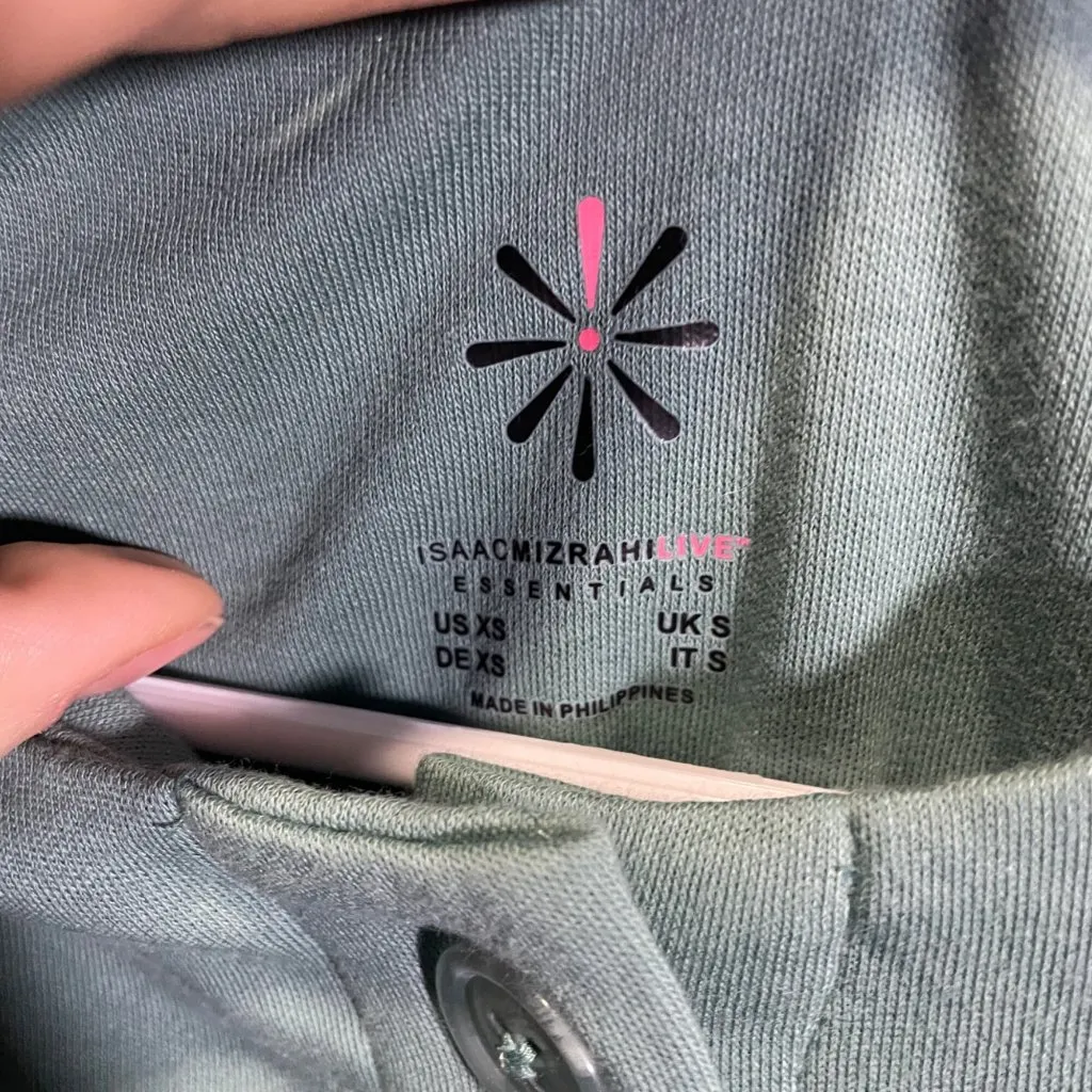 Isaac Mizrahi Live Essentials Button-Up Cardigan XS Mint Green - Image 3