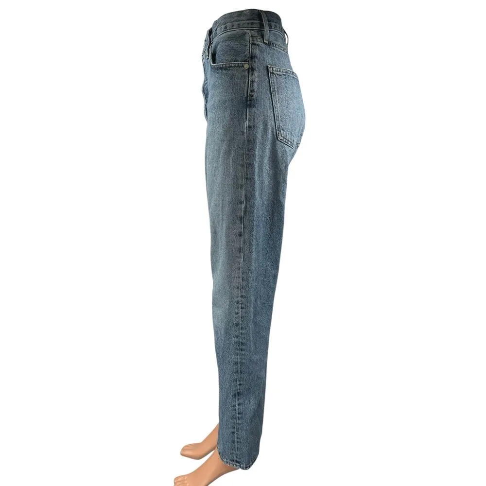 Agolde Women's Blue High Waisted Light Relaxed Straight Leg Denim Jeans Size S - Image 2