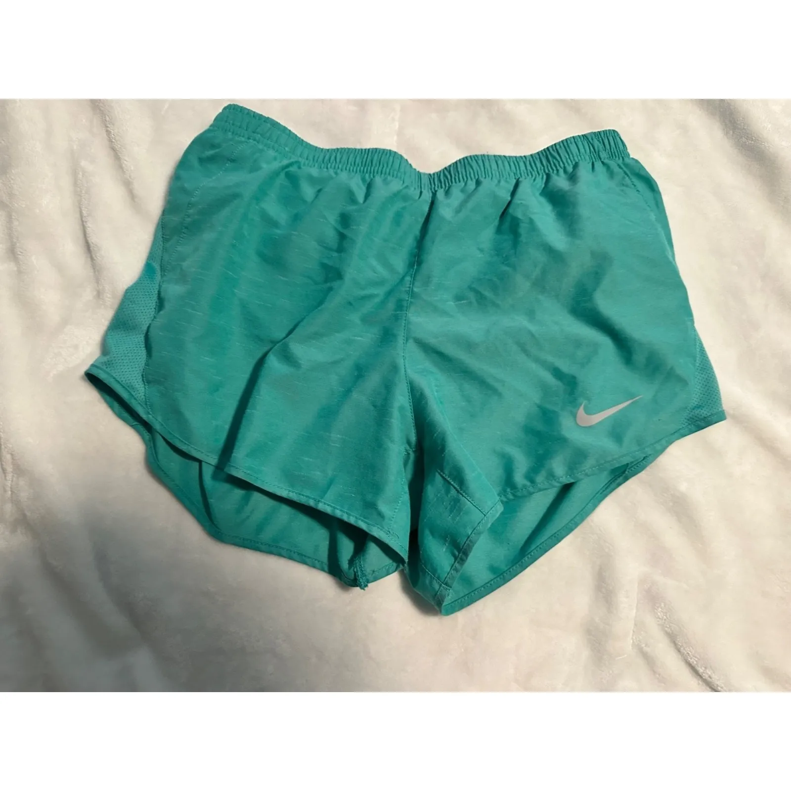 Nike Womens Teal Dri-FIT Running Shorts‎ Size M - Image 3