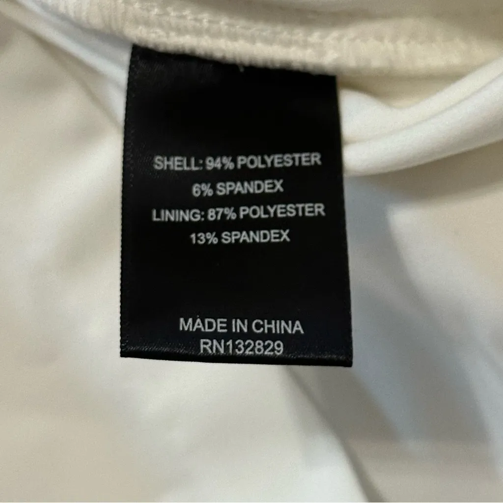 Michael Costello x REVOLVE NWT Women’s Size S Ivory Fena Plunge Neck Mini Dress - Image 8